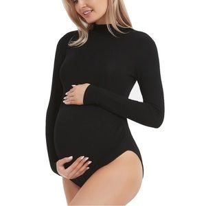 Maternity Mock Neck Bodysuit